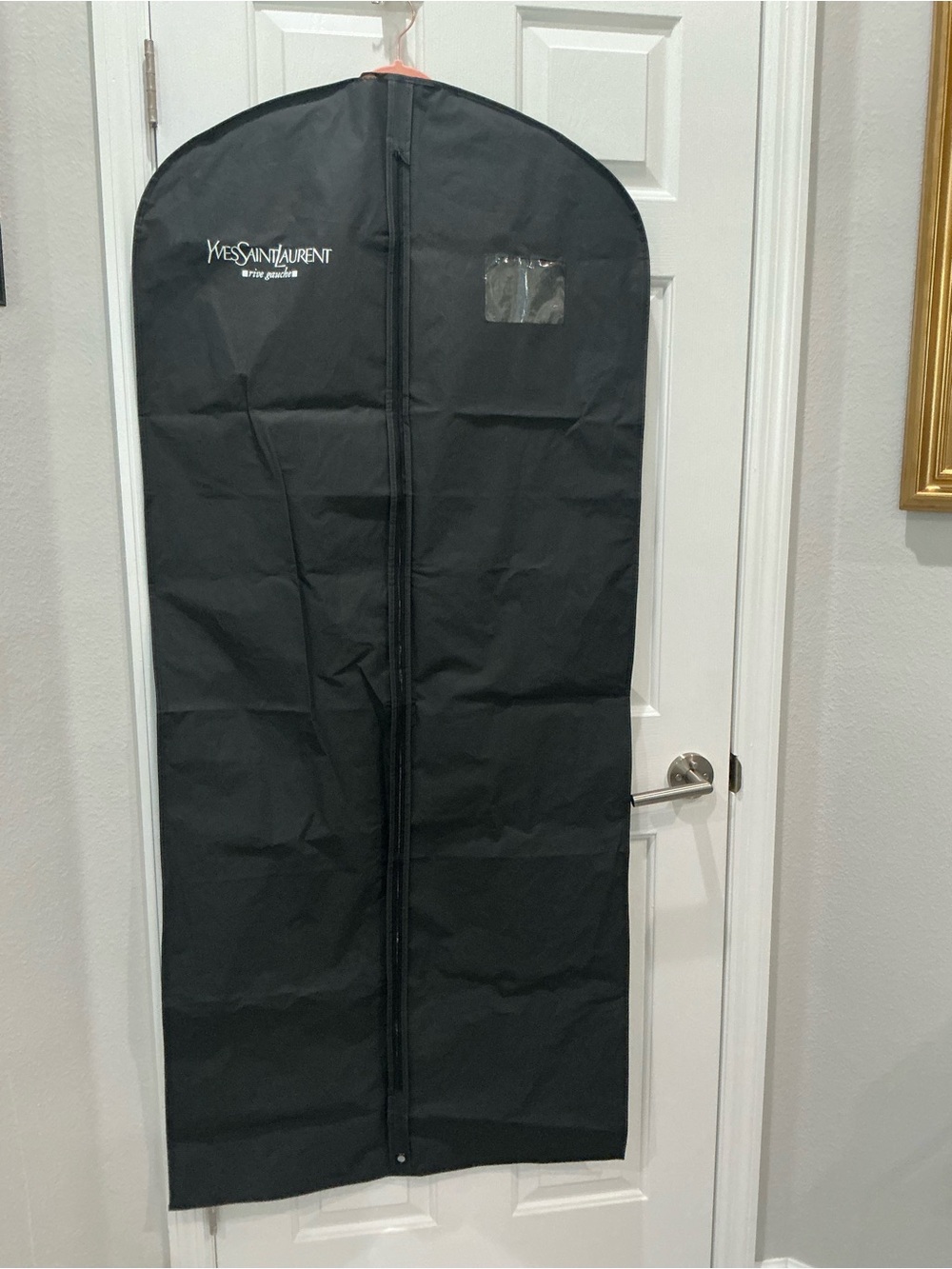 Yves Saint Laurent Rive Gauche long black garment bag YSL